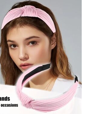 Pink Top Knot Ribbed COMFY Headband